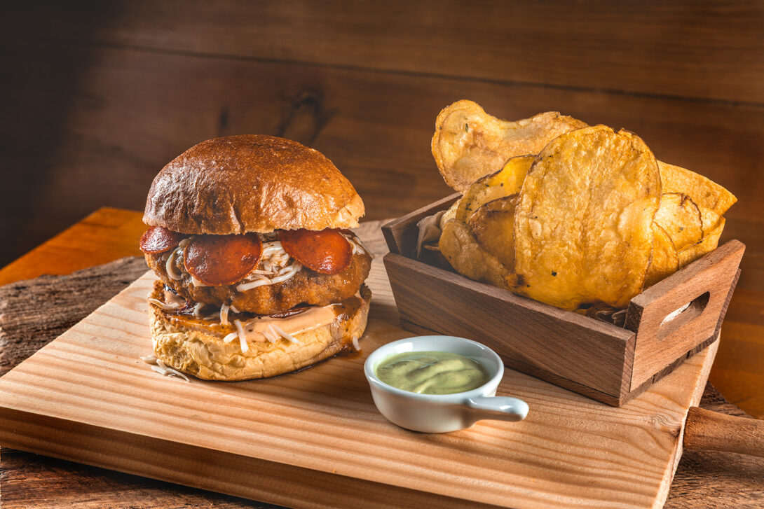 fotografia de comida profissional em restaurante de hotel